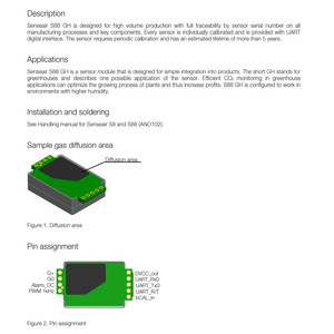 Sensor de CO2 SenseAir S88 GH 0-20000 ppm NDIR UART Modbus Salida PWM Monitoreo Ambiental - Product Image 5