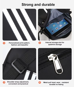 Bulk Order Multi Pocket All-match Oxford Messenger <b>Bag</b> Compact Portable Shoulder <b>Bag</b> For Men School <b>Work</b> Outdoor Sports - Product Image 4