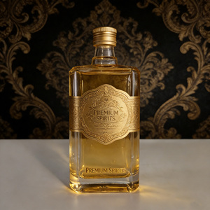 Bouteille en verre haut <span class=keywords><strong>de</strong></span> gamme <span class=keywords><strong>de</strong></span> luxe sans plomb, gaufrée, personnalisée, 500 ml, 750 ml, pour vin, whisky, saké, <span class=keywords><strong>Bordeaux</strong></span>, avec bouchon en liège - Product Image 1