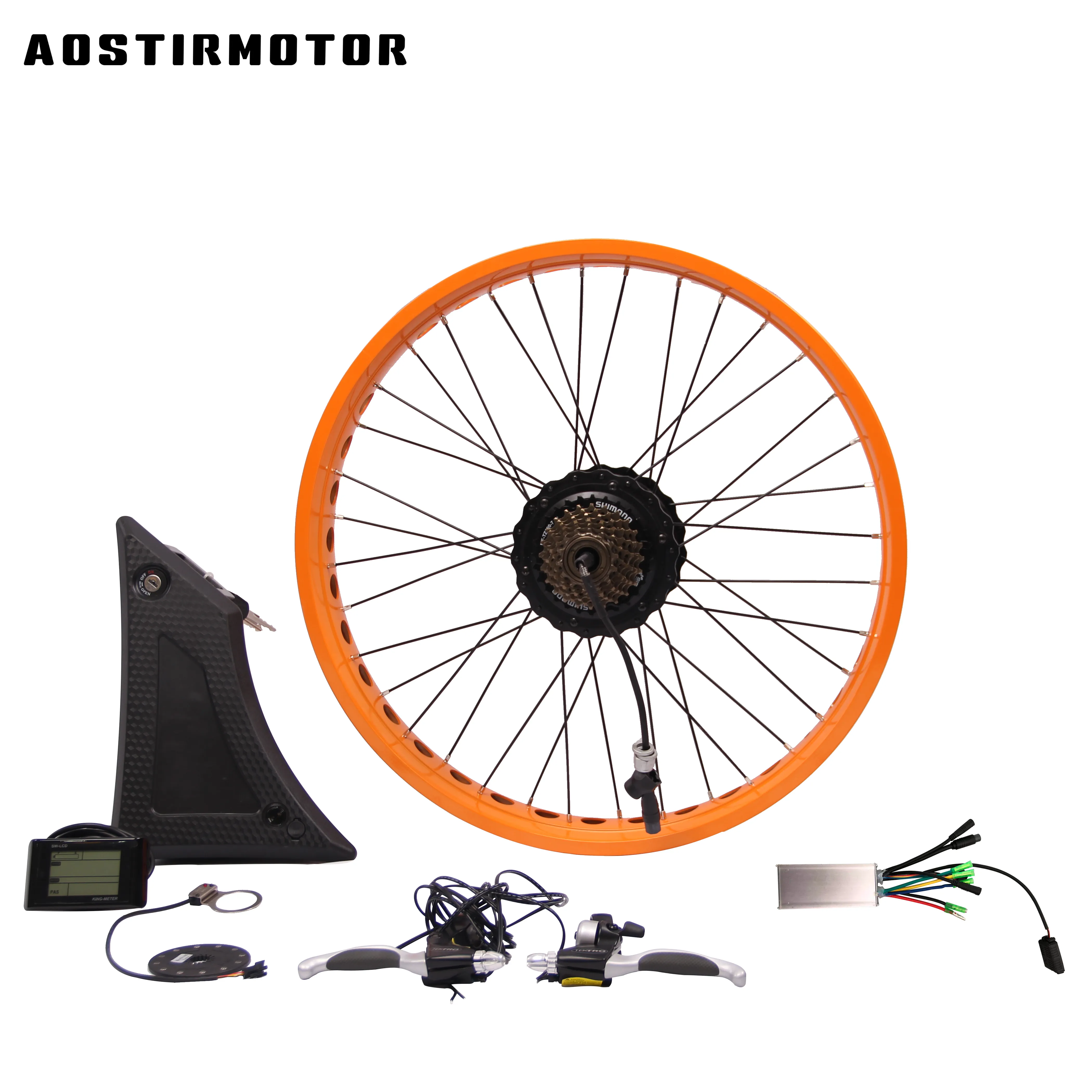 Aostirmotor 750 motor rear fat wheel 48v 15ah battery electric bike kit for S18