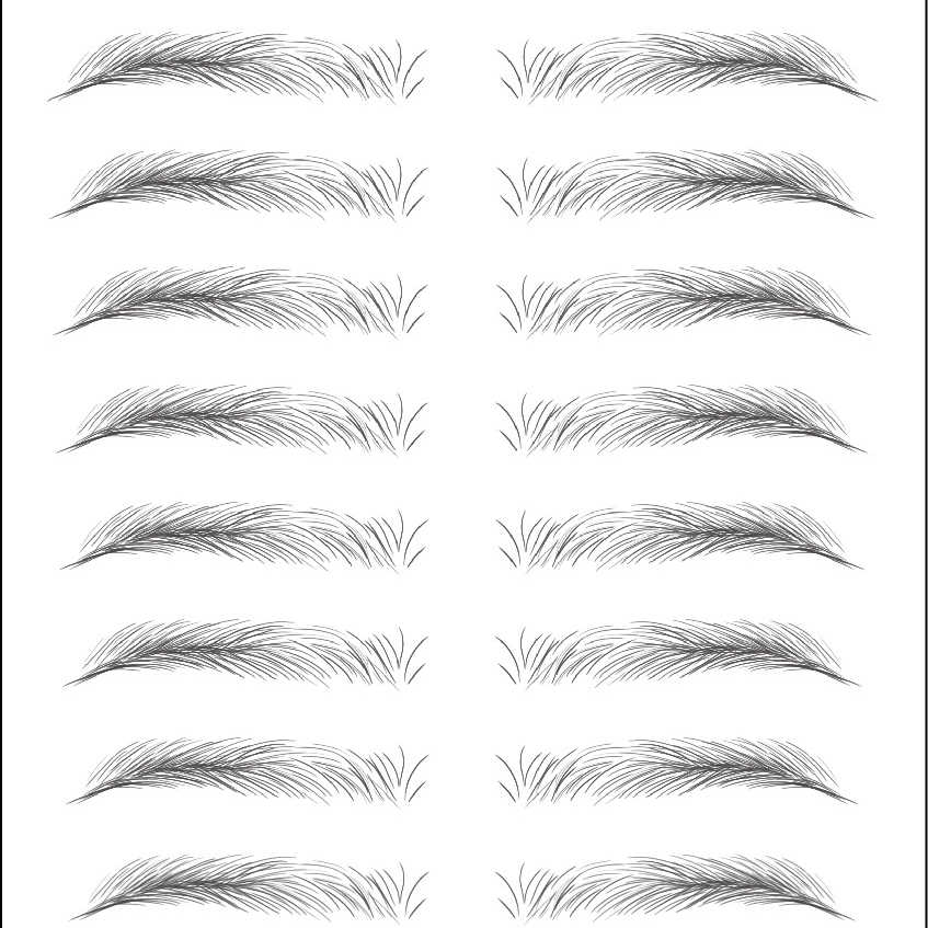 6D наклейки для бровей, имитация татуировки для бровей, водонепроницаемые, долговечные, натуральные, имитация, экологические наклейки для бровей