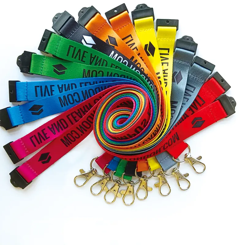 זול אישית צוואר Lanyards כלי הדפסת פוליאסטר סובלימציה שרוך עם לוגו מותאם אישית