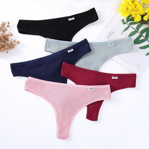 <span class=keywords><strong>Perizoma</strong></span> Sexy Taglie Forti da <span class=keywords><strong>Donna</strong></span> di Grande Successo in Cotone a Vita Bassa, Mutandine Traspiranti Sportive G-String T-Back - Product Image 5