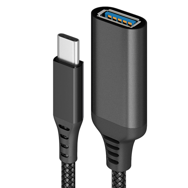 USB 3.0 Type-C to USB-A Female OTG Adapter Cable with 5Gbps PD60w for Charging and Syncing Phones Tablets and Computers