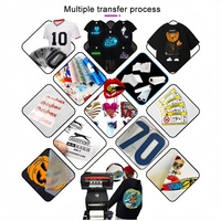Écussons et badges 3D personnalisés en silicone sur tissu Tatami, lavables, imprimés par transfert thermique pour la décoration de vêtements