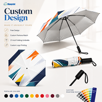 Parapluie pliable manuel pour femme, étanche, compact, imprimé intégral, protection UV, idéal comme cadeau