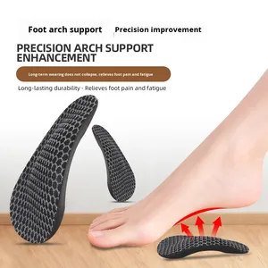 Semelles orthopédiques de sport à absorption des chocs avec soutien de la voûte <span class=keywords><strong>plantaire</strong></span> en PU et éponge haute élasticité - Product Image 1