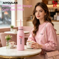 Botella de Agua de Acero Inoxidable 304 con Cuerda, Aislada al Vacío de Doble Pared, 600 ml, para Niños Escolares, Regalo con Logotipo Personalizado