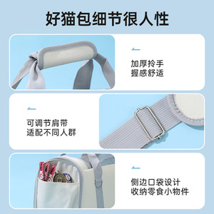 <b>Cat</b> bag, portable <b>cat</b> outing bag, pet <b>backpack</b>, dog bag, breathable shoulder bag, crossbody bag, handbag, <b>cat</b> pouch - Product Image 4