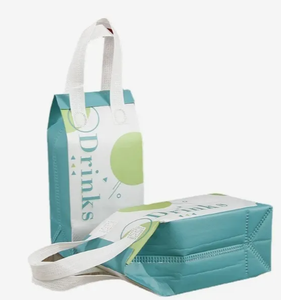 Sac isotherme écologique non tissé avec mousse isolante pour aliments congelés et vin, tailles et logo personnalisés, sac de livraison chaud/froid - Product Image 3