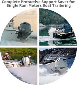 Einzelner Ram-Bootspießhalter mit 2 Stück Anhängermotor-Schlössern für Marine-Außenbordmotoren, Material Gummi, Blau, 25TS032 - Product Image 6