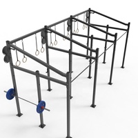 Equipo de Gimnasio Multifuncional Comercial, Jaula de Potencia para Sentadillas, 3 Carriles, Equipo de Fitness para Exteriores, Marca Sunshine, Modelo SSFR305