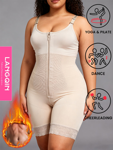 Langqin – Corset gainant intégral pour <span class=keywords><strong>femme</strong></span>, haute compression, respirant, maintien ferme, grandes tailles, bretelles réglables pour le <span class=keywords><strong>sport</strong></span> - Product Image 1