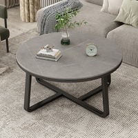 Table basse ronde en dalle de roche moderne de luxe léger Table à thé ronde de ménage de salon petite Table simple