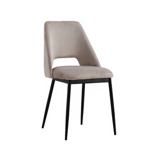 Silla de Comedor de Lujo de Estilo Contemporáneo con Respaldo, Asiento de Tela y Metal para Muebles de Hotel, Restaurante y Cafetería - Product Image 2