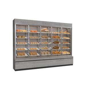 High Capacity Integrated LED <b>Lighting</b> <b>Space</b>-Saving Design Customized Wood Metal Bread Display Rack - Product Image 1