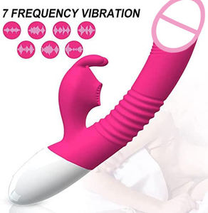 Vibratore Dildo Succhiante per Punto G con Lingua a Rosa, Giocattoli per Adulti, Stimolatore Clitorideo Femminile, Modalità di Riscaldamento, Succhiatore Clitorideo USB - Product Image 3