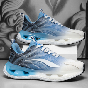 Zapatos Deportivos Casuales Cómodos para Hombre con Cordones, Diseño a Rayas para Primavera, Verano y Otoño, Estilo para Correr y Caminar, Tejido de Malla y Algodón - Product Image 4