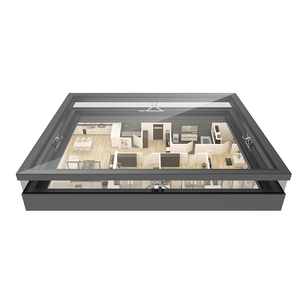 Puits de lumière coulissant électrique automatique <span class=keywords><strong>avec</strong></span> <span class=keywords><strong>moustiquaire</strong></span> Fenêtres de sous-sol Toit ouvrant pour villas <span class=keywords><strong>avec</strong></span> puits d'éclairage - Product Image 2