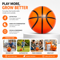 Ballon de basket gonflable en PVC orange, ballon de jeu durable pour enfants, idéal pour les jeux en extérieur, la plage et la danse de rue