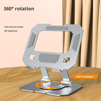 Support pour ordinateur portable et tablette en métal, rotation à 360 degrés, support réglable pour ordinateur portable en acier au carbone