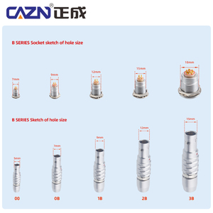 CAZN Factory B Series 00 Schnell verschluss <span class=keywords><strong>2</strong></span> <span class=keywords><strong>3</strong></span> 4 5P Din Straight Plug Push Pull Circular Connector-FGG.00.304.CLAD22 FPG.00.302.CLAD32 - Product Image 4