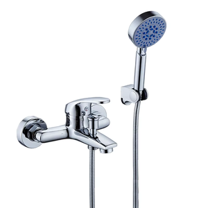 Ensemble <span class=keywords><strong>de</strong></span> robinetterie <span class=keywords><strong>de</strong></span> baignoire et douche murale en laiton poli YaoPeng, pommeau <span class=keywords><strong>de</strong></span> douche pluie 12 pouces, <span class=keywords><strong>1</strong></span> poignée, installation <span class=keywords><strong>2</strong></span> trous, valve en céramique - Product Image 2