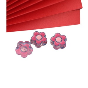 Cuentas de flores acrílicas coloridas para hacer joyas, accesorios para pinzas de pelo DIY, colores aleatorios, primavera 2024 - Product Image 4