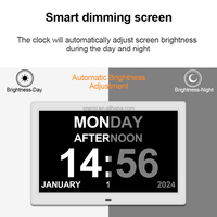 Profs Nieuwe 10 Inch Slimme Dementiekalender Klok Geheugenverlies Nederlandse Grote Display Digitale Kalender Wandklok Mobiele Telefoon App