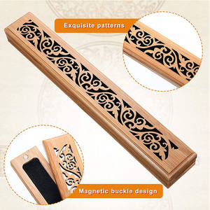 Fait à la main quemador fuente de incienso bois bambou attrape-cendres encensoir arabe brûleur d'encens support plateau support boîte - Product Image 5