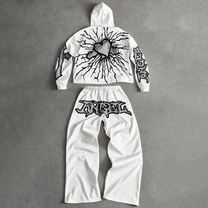 KINGSEN Vente en gros Ensemble sweat à capuche et pantalon de survêtement pour homme en tissu éponge respirant, style streetwear, idéal pour l'hiver - Product Image 4