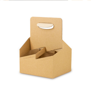 2/4/6 <span class=keywords><strong>cup</strong></span> chủ bong bóng trà xách tay lấy đi hộp có thể gập lại sóng tái sử dụng các tông cốc cà phê giấy chủ khay - Product Image 3