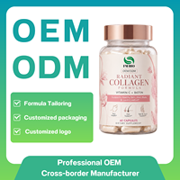 Capsules de collagène OEM ODM avec vitamine C, biotine, complément alimentaire pour la santé de la peau, des cheveux, des ongles et des articulations, 60 capsules