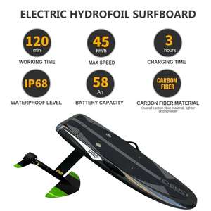 SABO Flyer One Pro Max E-foil Carbon Fiber <strong>Electric</strong> <strong>Surfboard</strong> 8KW 120 Minutes Running Time Hydrofoil Factory OEM ODM Customized - Product Image 2