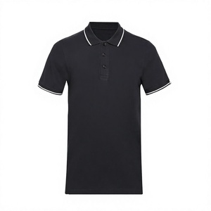 Polo en coton tricoté à manches courtes pour homme, couleur unie, coupe classique, mode décontractée d'été, vêtement de sport, haut tendance personnalisé - Product Image 3