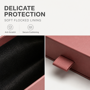 Maßgefertigte Schubladenbox für Brillen mit Goldprägung-Logo Luxuriöse Sonnenbrillenbox Freie Größe und Design mit Schwarzem Samteinleger - Product Image 3