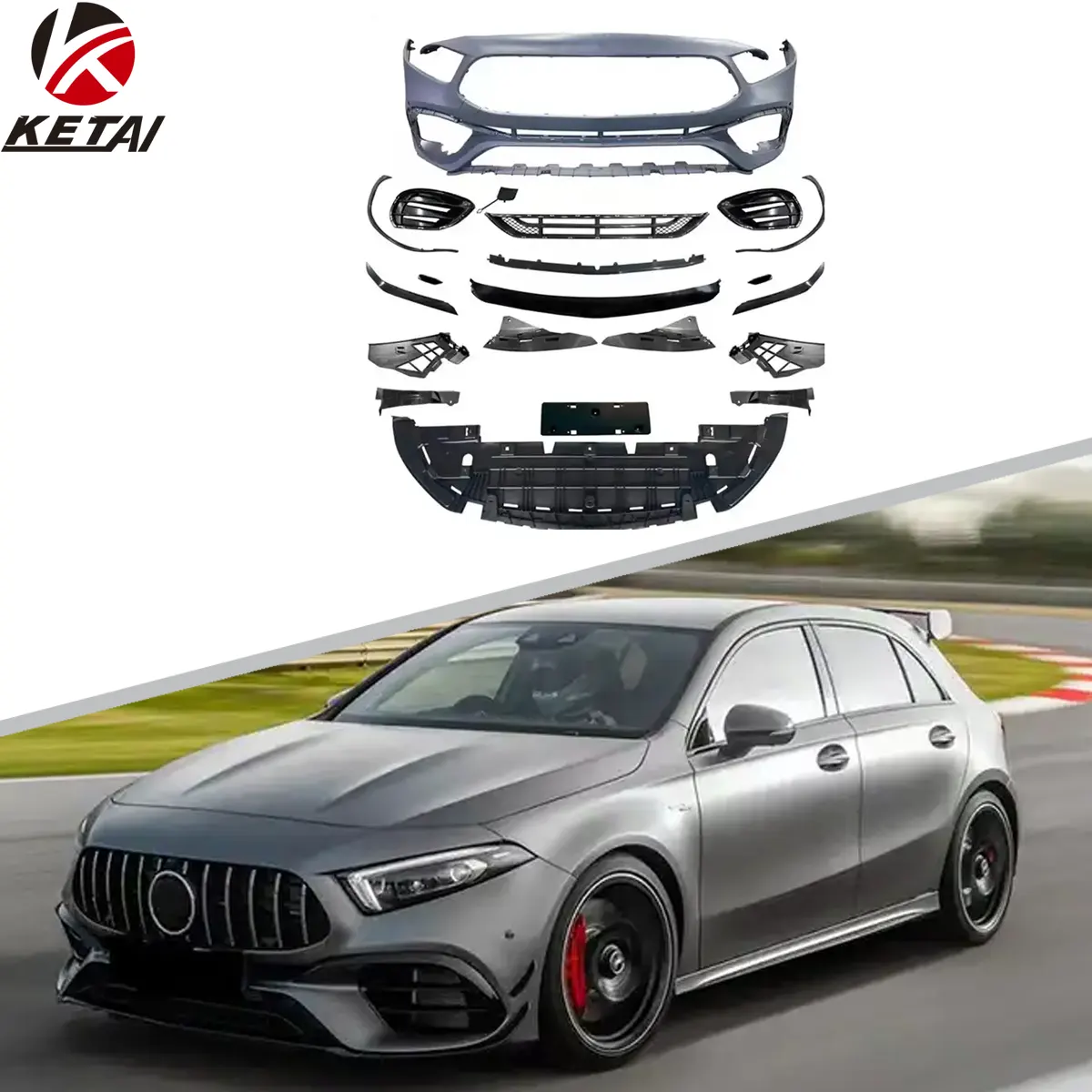 Groothandel Auto Lichaam Accessoires A45 Amg Stijl Voorbumper Voor Benz W177 2019-2022