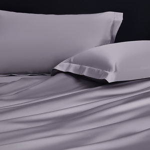 Tre tấm ga trải giường bán buôn 80S sợi tre Cotton satin Tre Bộ đồ giường đặt cho khách sạn và nhà - Product Image 5