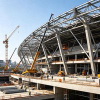 Estructura de Acero Prefabricada Personalizada de Fábrica, Recinto Deportivo Comercial, Arena Interior Duradera para Centros de Ocio y Fitness