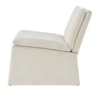 Chaise d'appoint moderne nordique pour salon Meubles de salon rembourrés confortables en tissu avec base en bois