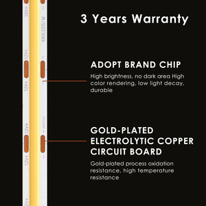 Tira de LED flexible COB de 24v, luz blanca cálida, venta al por mayor - Product Image 5