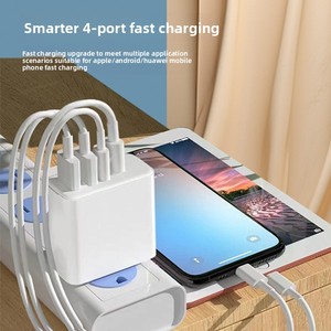 <span class=keywords><strong>Chargeur</strong></span> mural rapide 4 ports 40W PD3.0, 2 ports USB-C + 2 ports USB-A, ignifuge, certifié ETL/CE/UKCA, universel pour la norme américaine - Product Image 2