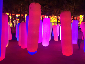 Columna de luz Led personalizada para exteriores, tubo de luz de pared de <span class=keywords><strong>aislamiento</strong></span> transparente, columnas inflables baratas - Product Image 3