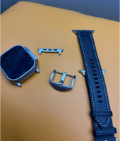 Connecteur de montre en métal et ensemble de boucles en acier inoxydable pour Apple Watch Ultra 1 2 3, adaptateur de bracelet en cuir 46/49 mm, accessoires de boucle