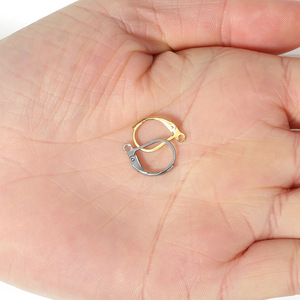 Golden D - Shaped Ear <b>Hooks</b>, Oval Ear <b>Hooks</b>, French <b>Earrings</b>, French <b>Hook</b> Ear Clips, DIY Jewelry Accessories - Product Image 4