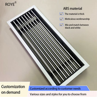 Grille de climatisation centrale ABS, forme rectangulaire, étroite et allongée, design minimaliste pour montage au plafond