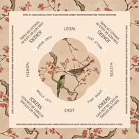 Tapis de jeu de mahjong de luxe style américain, anti-usure, antidérapant, surface silencieuse pour la maison et le club
