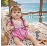 Poupée Reborn Fille de 60 cm (24 pouces), Corps en Tissu avec Membres en Vinyle, Jouet Compagnon Peint à la Main avec de Haute Définition pour Filles