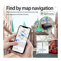 Portefeuille ultra-fin avec tracker de carte pour Apple Find My, Android Air Tag Finder pour bagages, carte de crédit, passeport, localisateur GPS intelligent