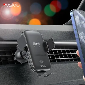 YESIDO — ventouse à Air, 15W, détection infrarouge, Support de véhicule, Support de téléphone portable, chargeur de voiture sans fil